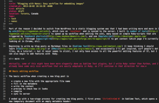 blog post in sublime